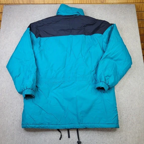 Vintage‎ Obermeyer Ski Jacket Skiwear Blue Black Coat Mens XL Long 90s Hooded